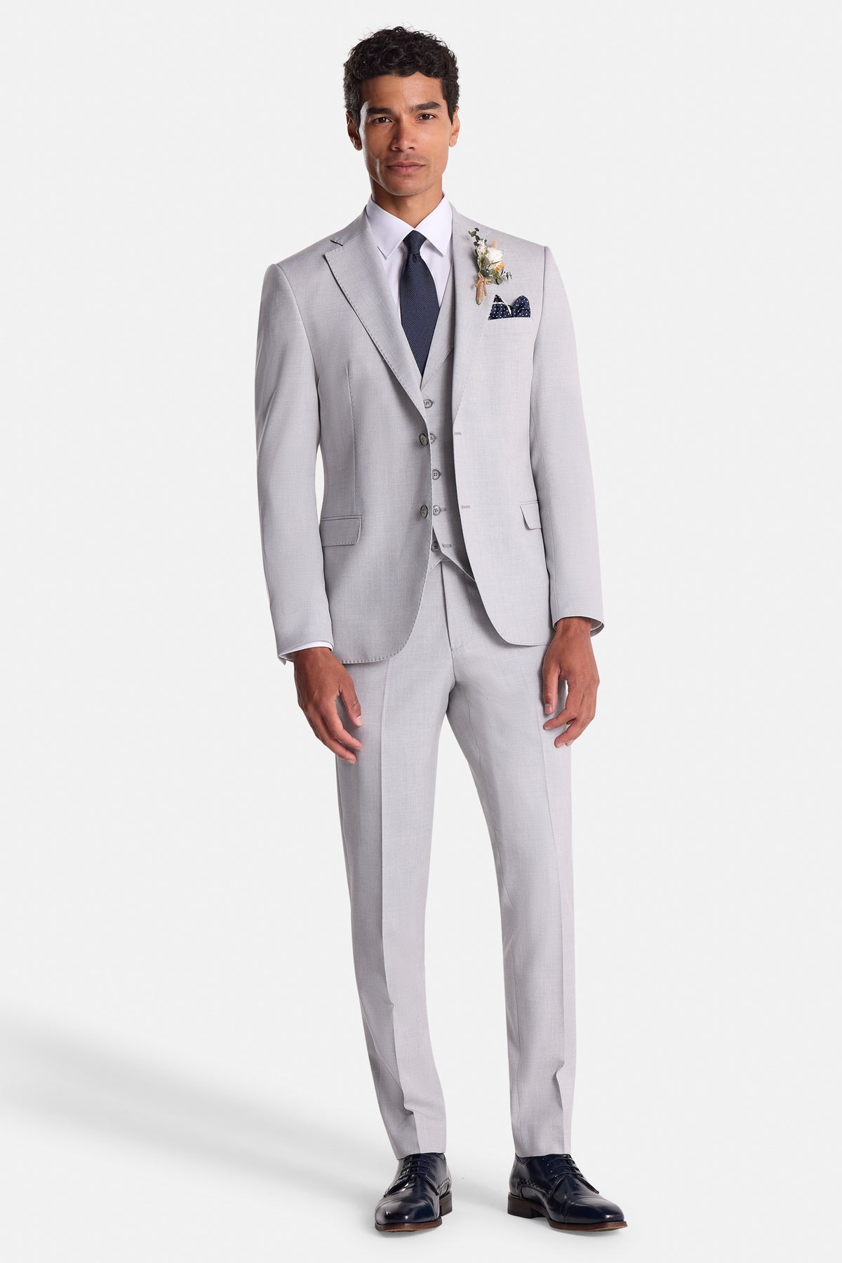 Albert Silver 3 Piece Suit By Benetti Menswear 