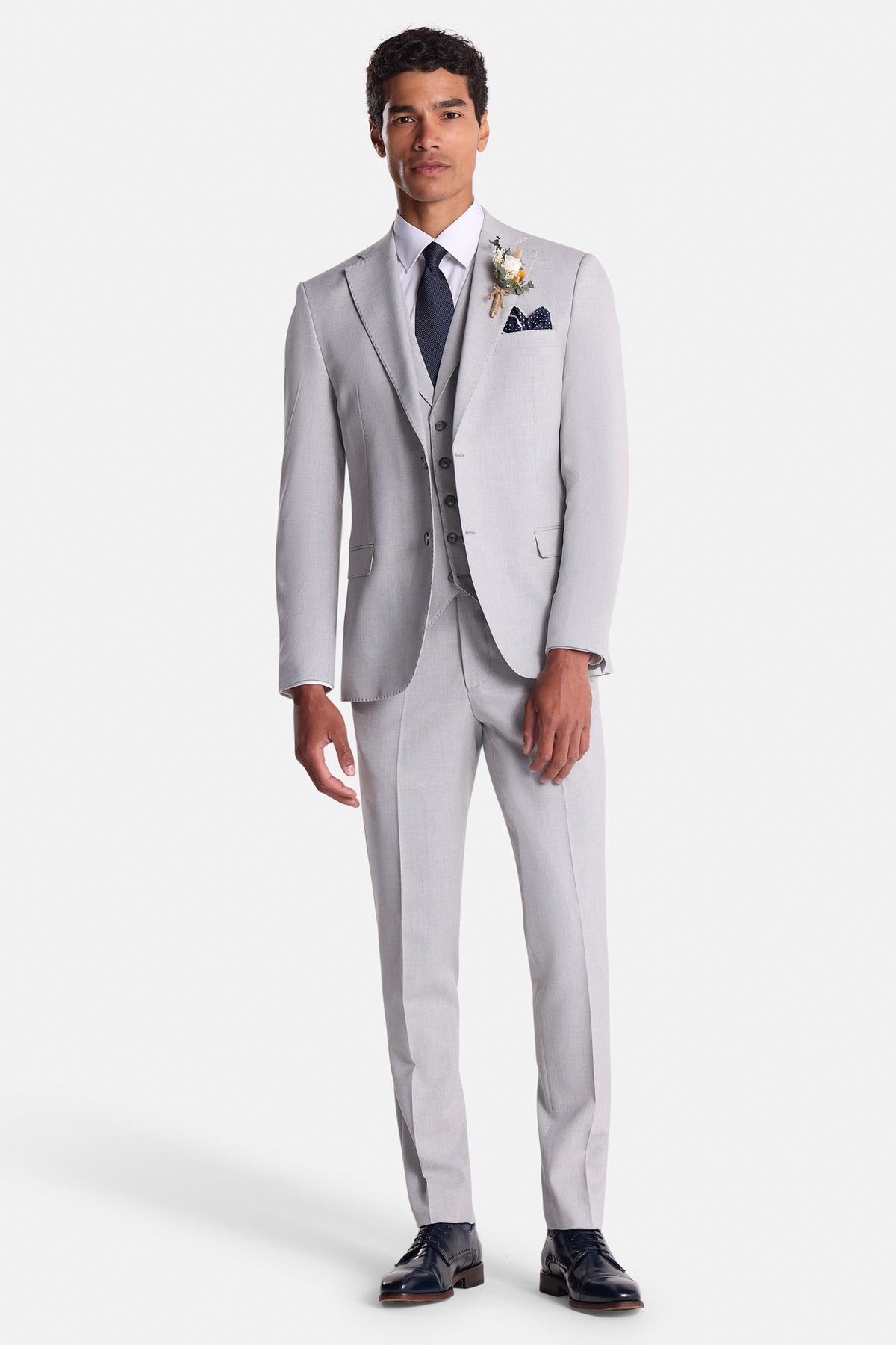 Albert Silver 3 Piece Suit By Benetti Menswear 