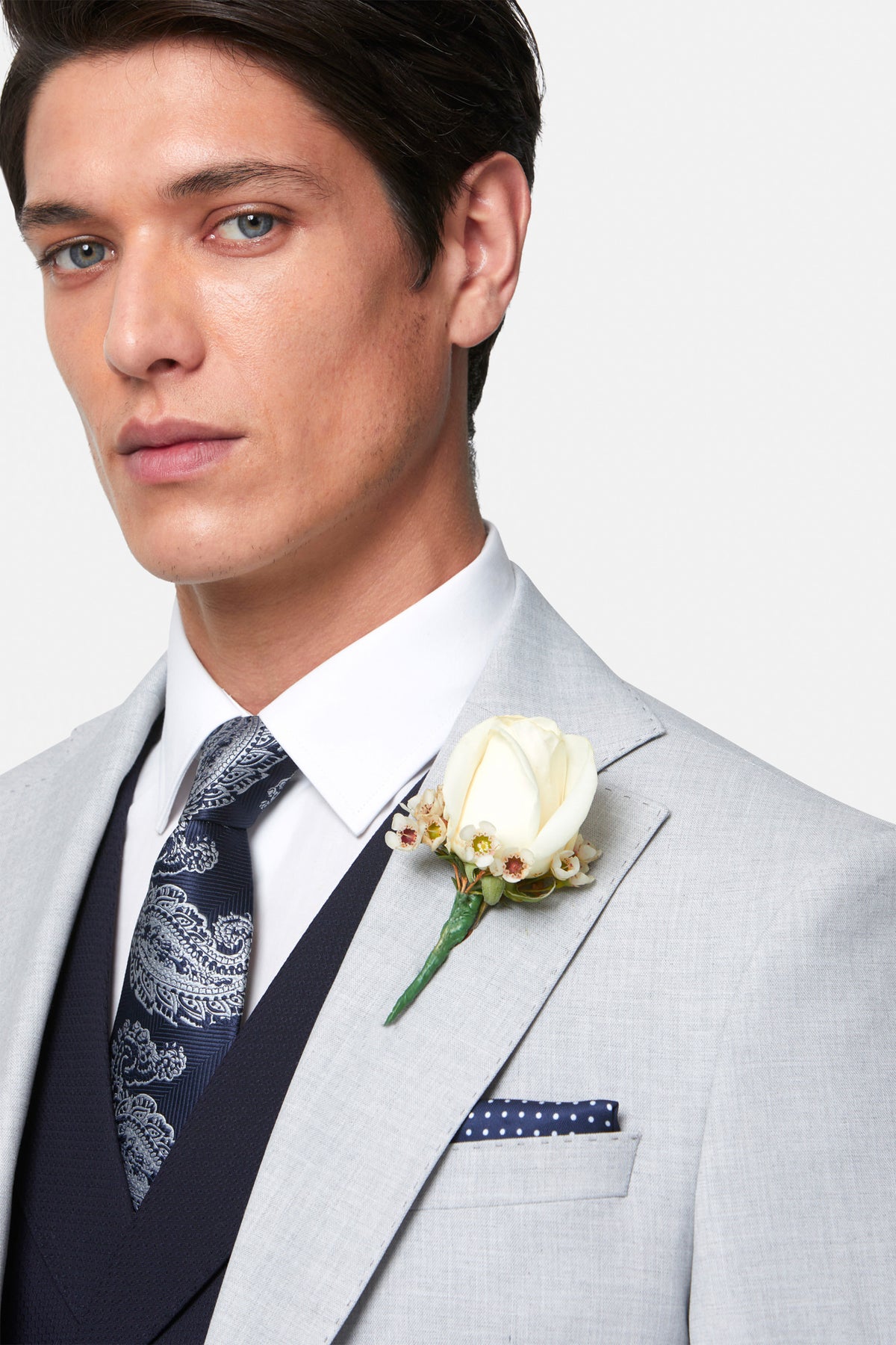 Albert Silver 3PC with DB WC By Benetti Menswear 