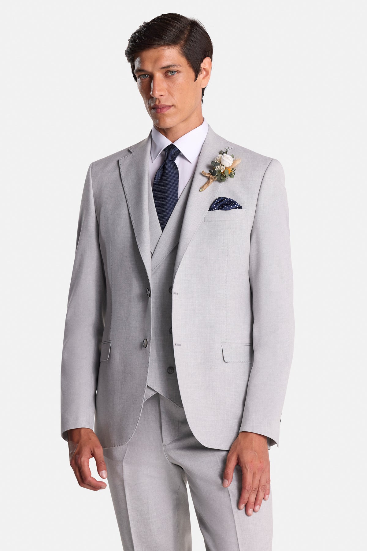 Albert Silver Wedding Suit 