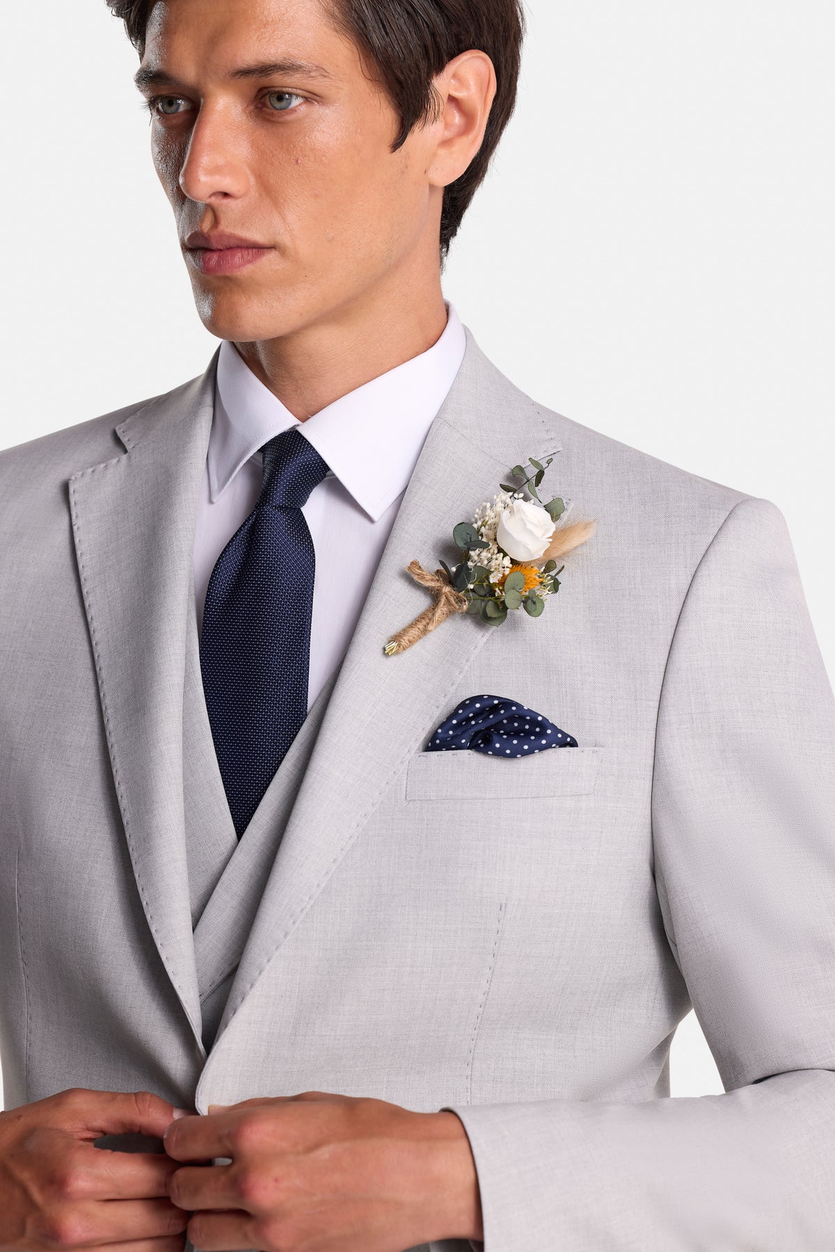 Albert Silver Wedding Suit 