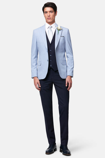 Albert Sky Notch 3PC Suit By Benetti Menswear