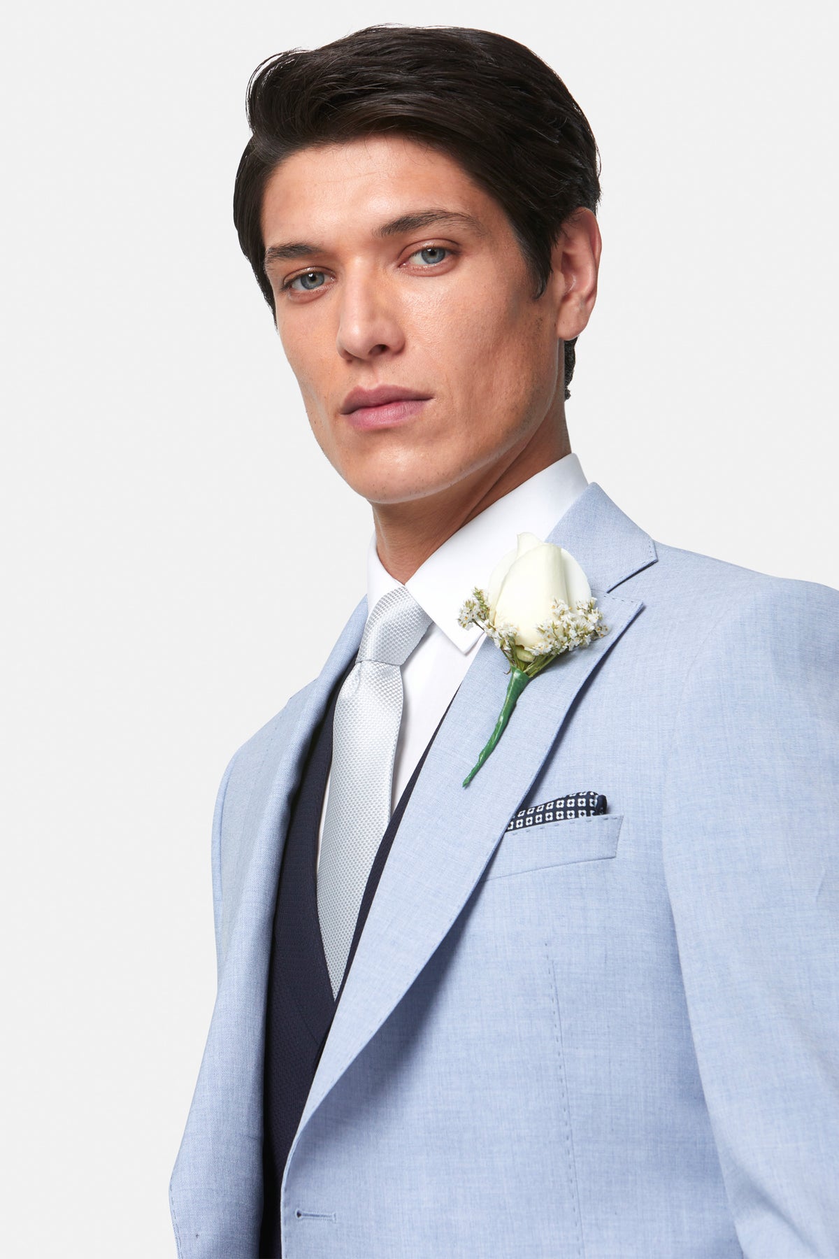 Albert Sky Notch 3PC Suit By Benetti Menswear