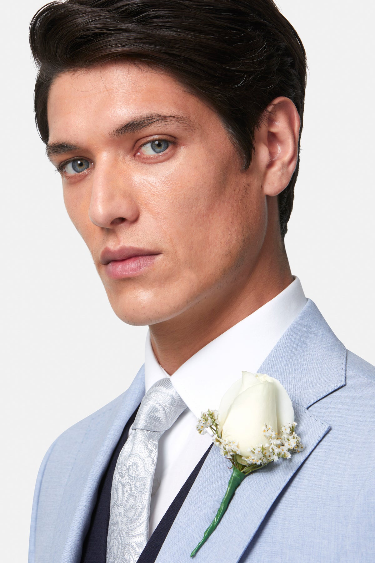 Albert Sky DB 3PC Suit By Benetti Menswear