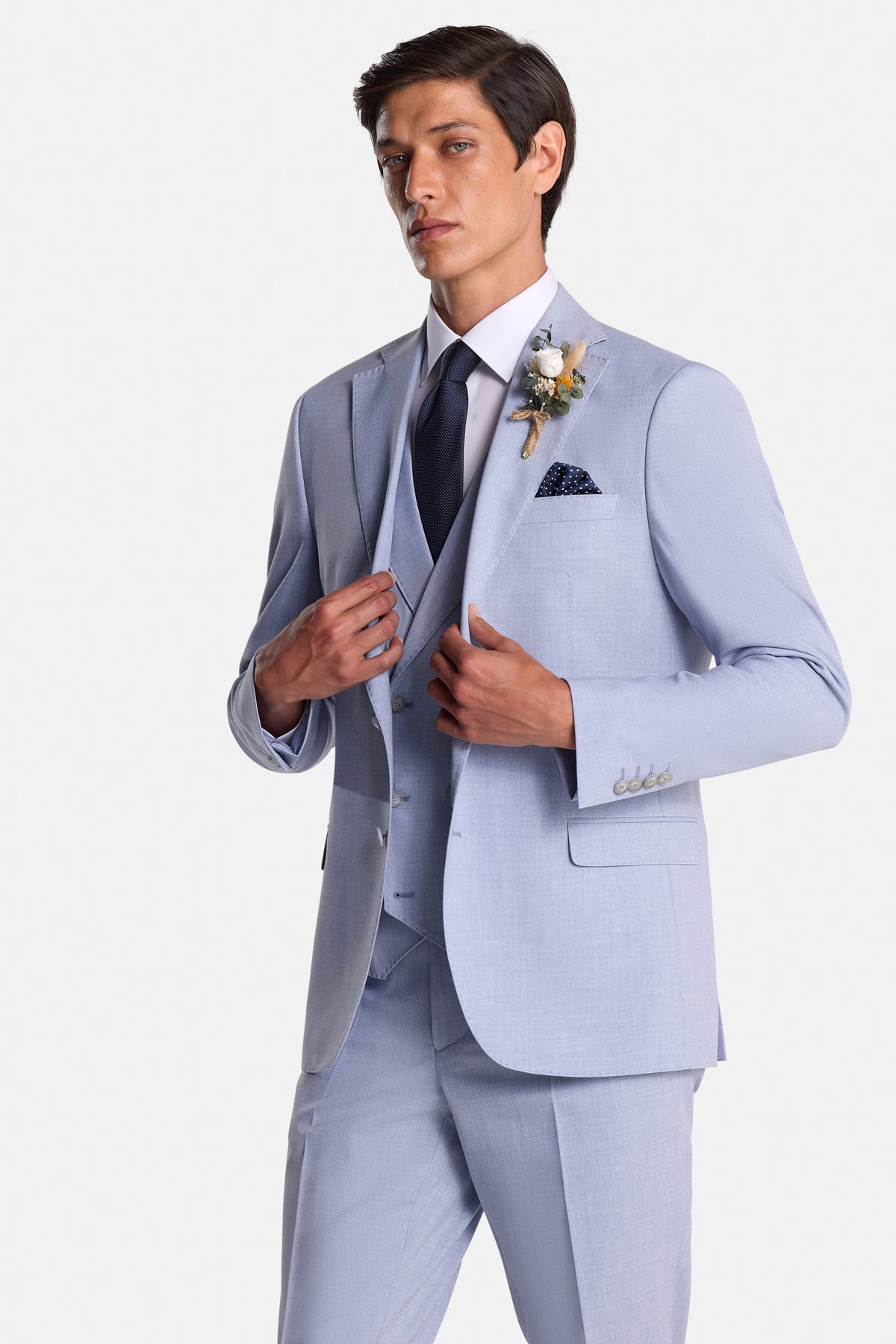 Albert Sky 3 Piece Suit 