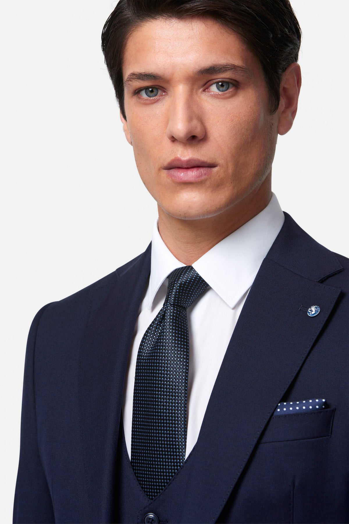 Edina Navy 3PC Suit By Benetti Menswear