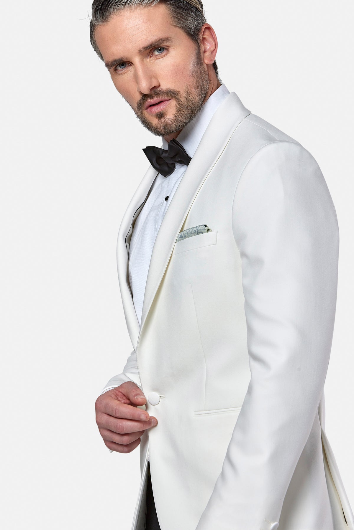 Herbie Frogg White Shawl Tuxedo Jacket 