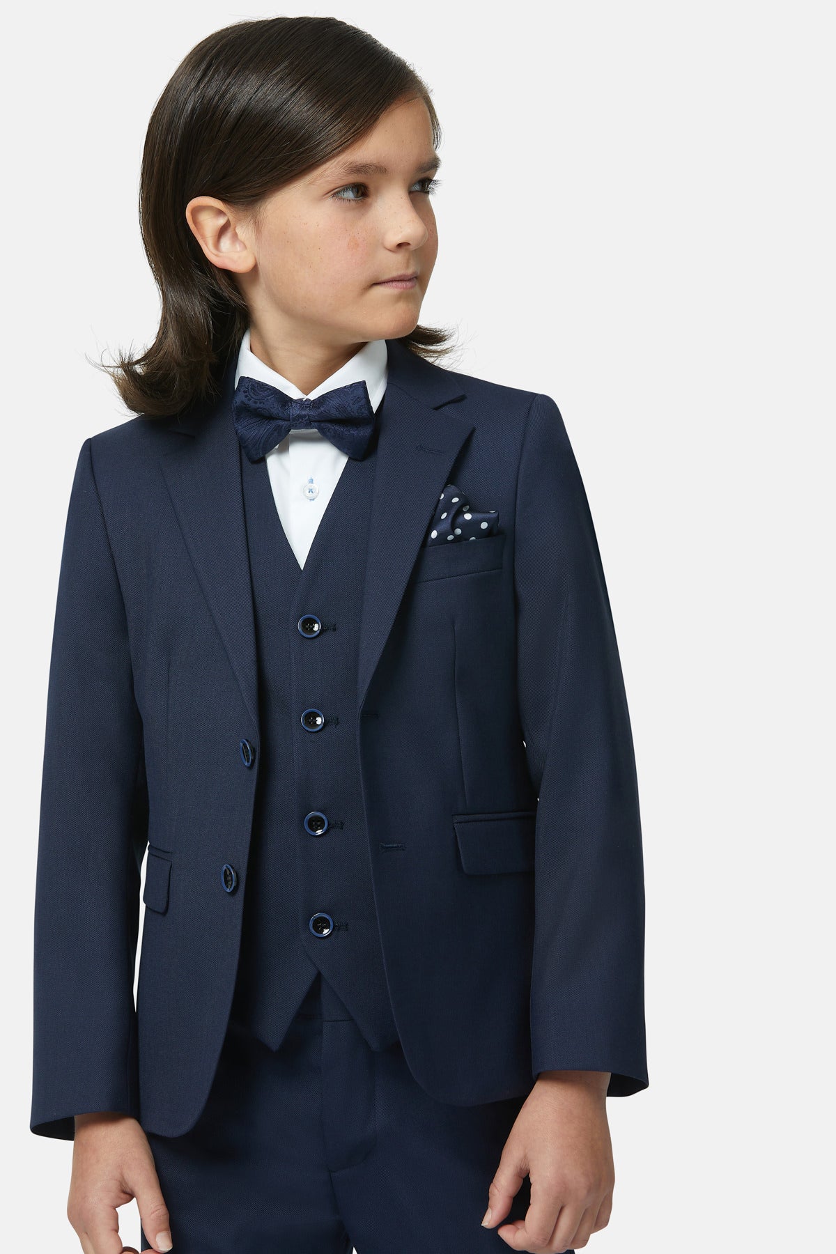 James Navy 3 Piece Boys Suit 