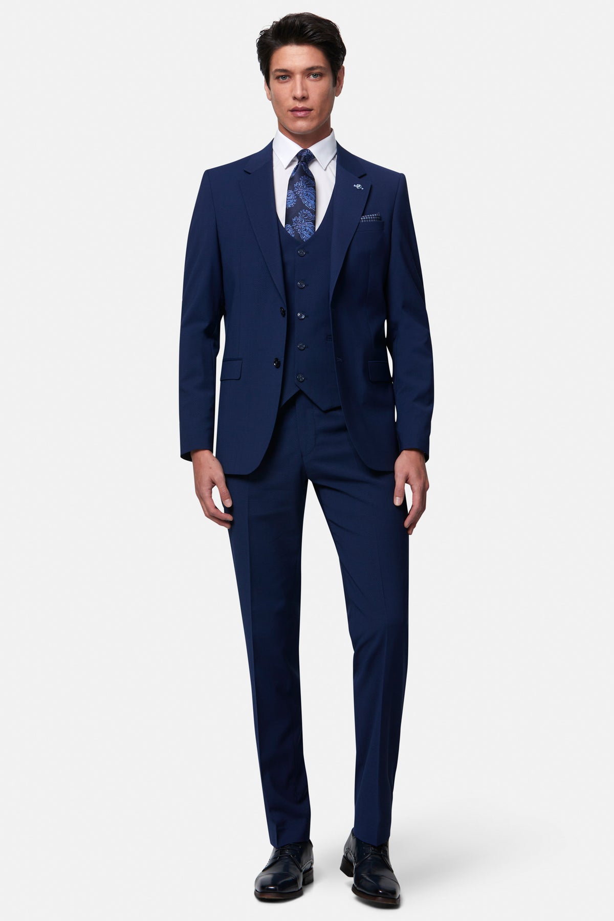 Peter Petrol Suit By Benetti Menswear 