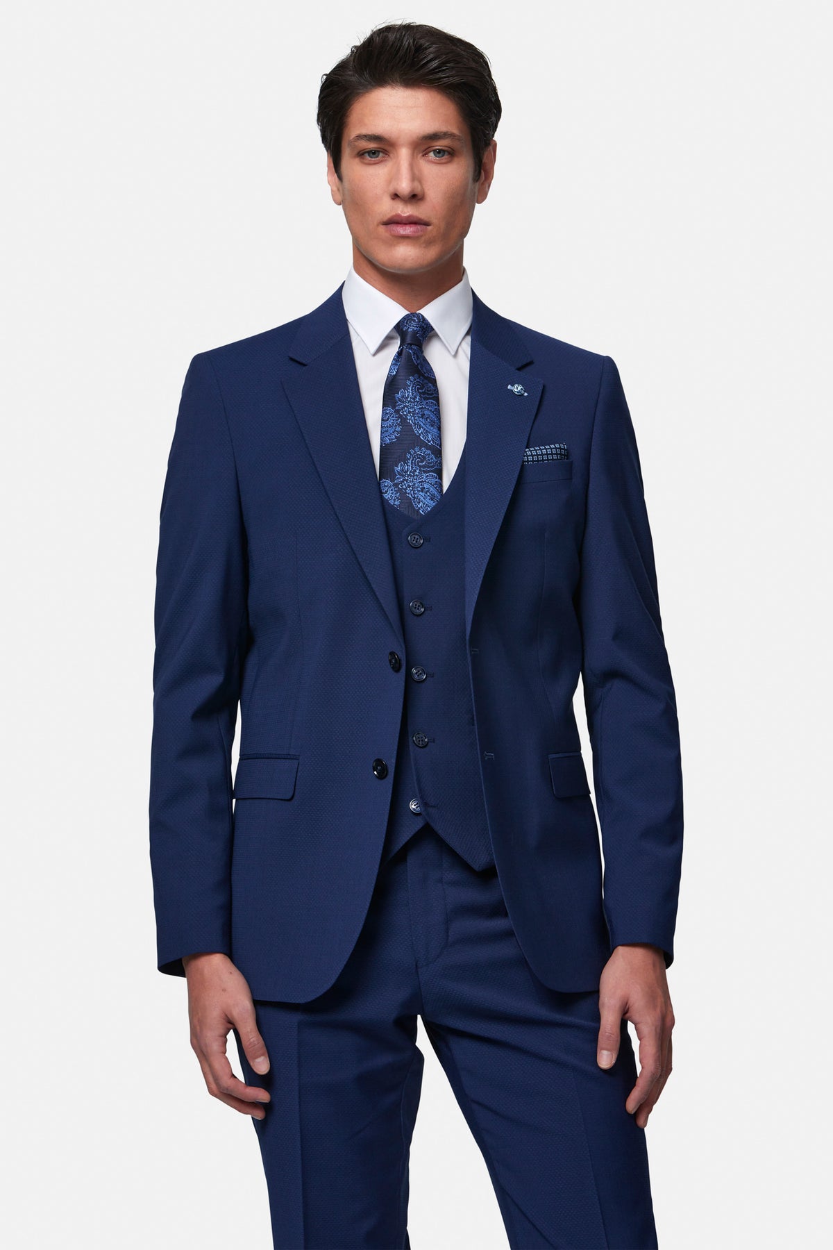 Peter Petrol Suit By Benetti Menswear 