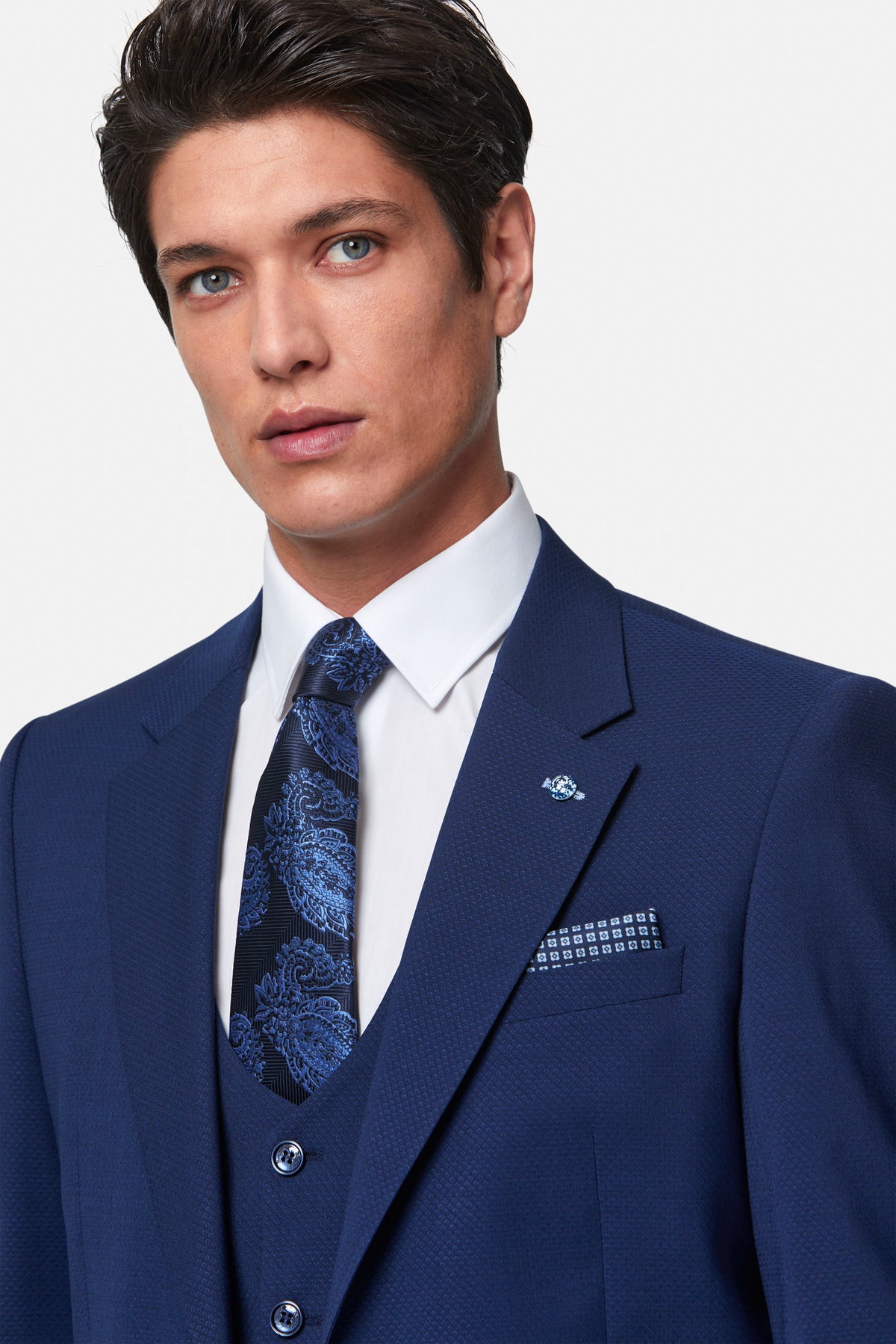 Peter Petrol Suit By Benetti Menswear 