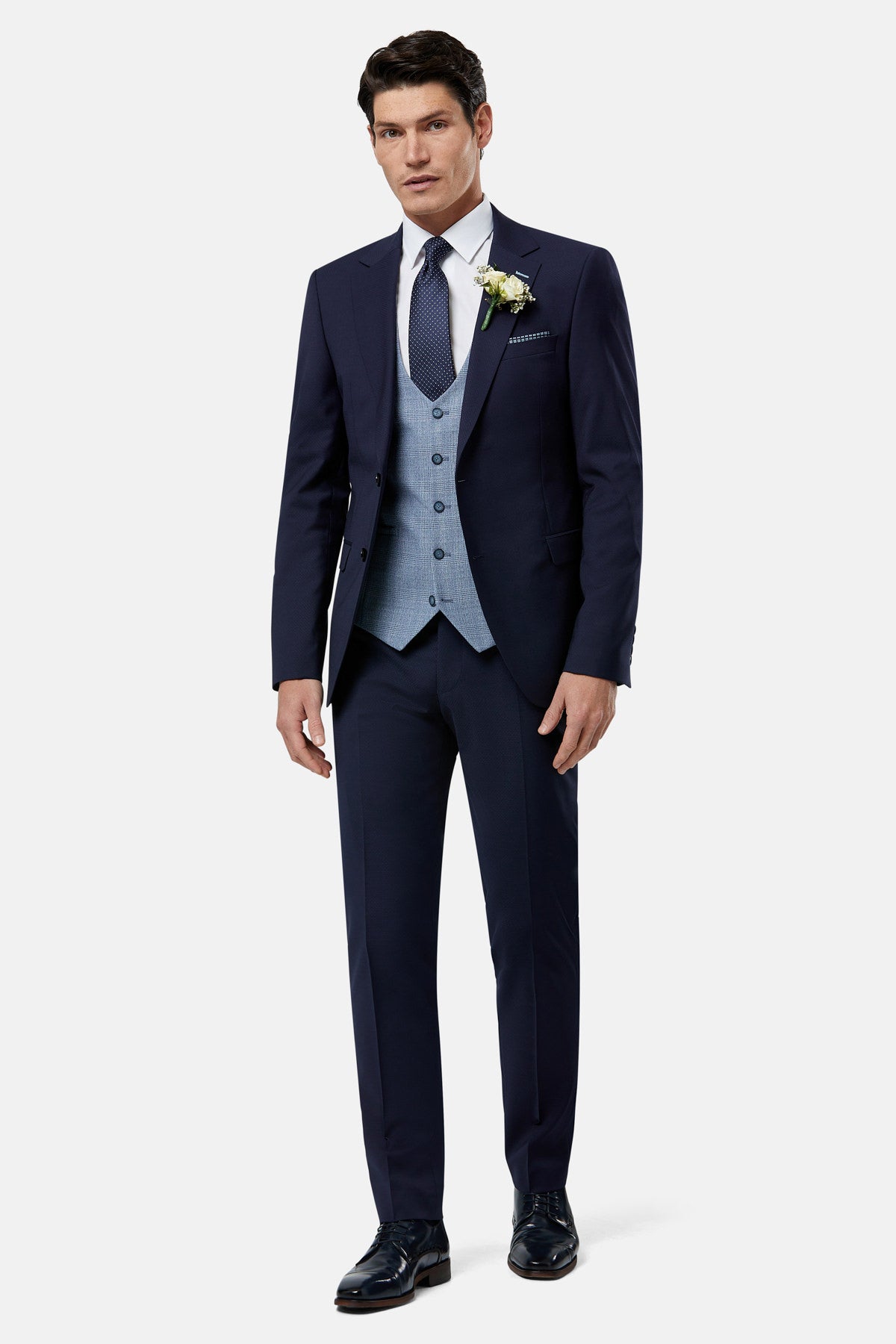 Phillip Blue Waistcoat By Benetti Menswear 
