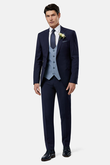 Phillip Blue Waistcoat By Benetti Menswear 