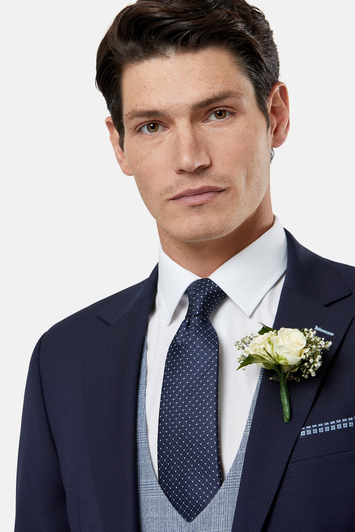 Phillip Blue Waistcoat By Benetti Menswear 