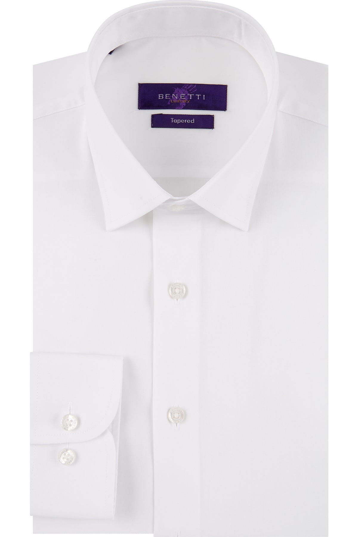 Single Cuff White Tapered Shirt 