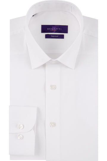 Single Cuff White Tapered Shirt 