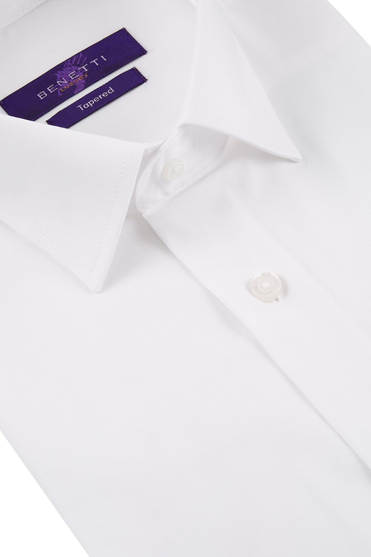 Single Cuff White Tapered Shirt 